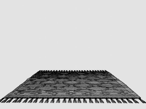 Rectangular rug in woven quality 3D Model