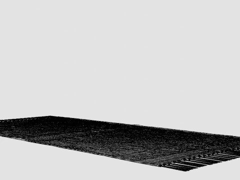 Rectangular rug in woven quality 3D Model
