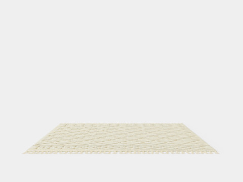 Carpet With Tassels Natural White 3D Model