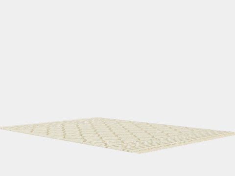 Carpet With Tassels Natural White 3D Model