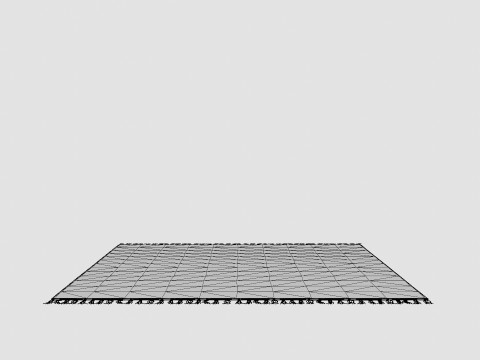 Carpet With Tassels Natural White 3D Model