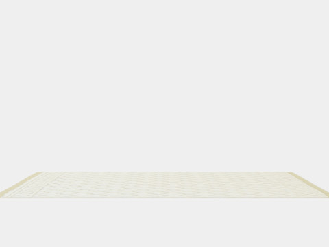 Large Carpet With Tassels Light Beige 3D Model