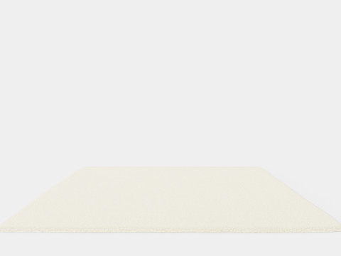 Tufted Rye Cream White Rug Model 3D