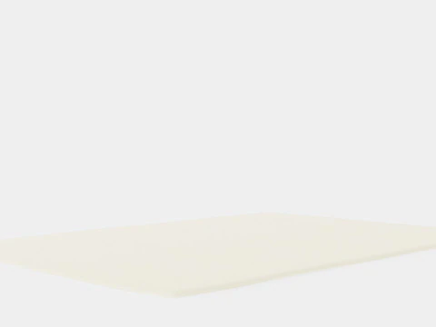 Tufted Rye Cream White Rug 3D Model