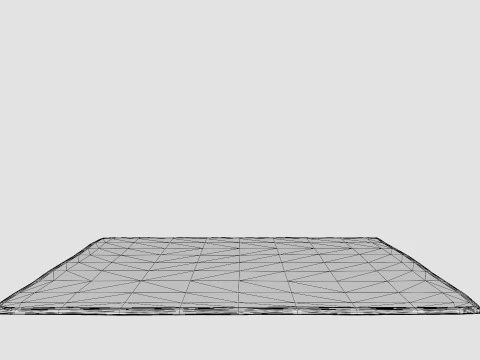 Tufted Rye Cream White Rug 3D Model