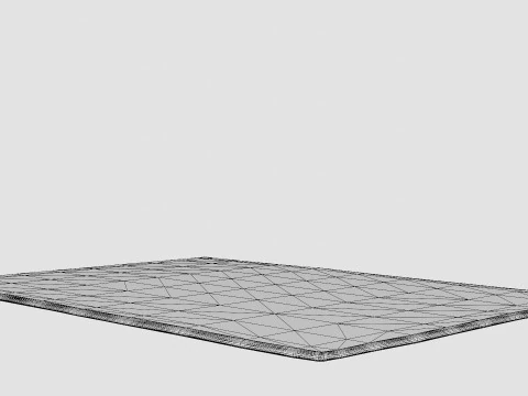 Tufted Rye Cream White Rug 3D Model