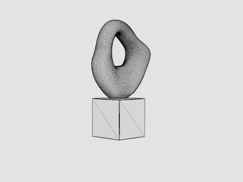Large stoneware sculpture 3D Model