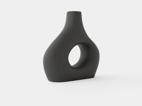 Glazed stoneware vase 3D Model