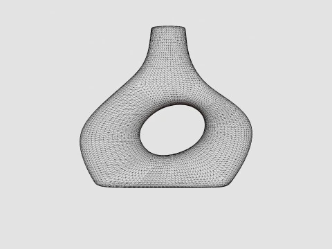 Glazed stoneware vase 3D Model