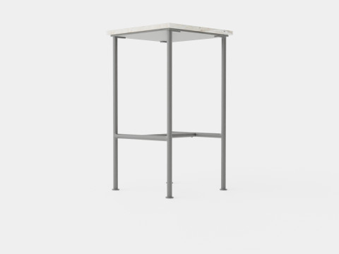 Small side table with metal legs 3D Model
