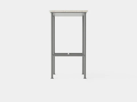 Small side table with metal legs 3D Model