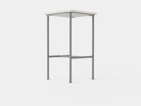 Small side table with metal legs Modelo 3D