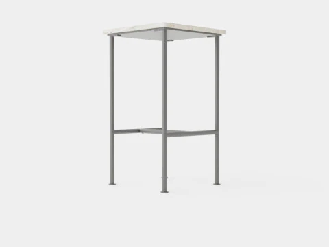Small side table with metal legs 3D Model