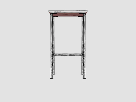 Small side table with metal legs 3D Model