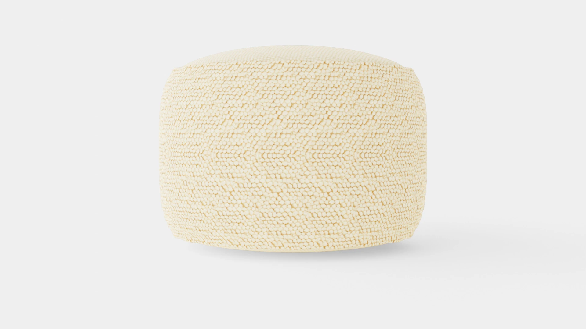 Pouf in Canvas Light Beige 3D Model .c4d .max .obj .3ds .fbx .stl .blend