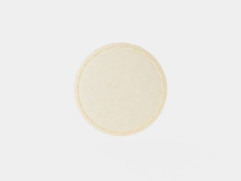 Pouf in Canvas Light Beige 3D 模型