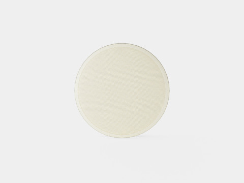 Pouf in Canvas Light Beige Striped 3D Model