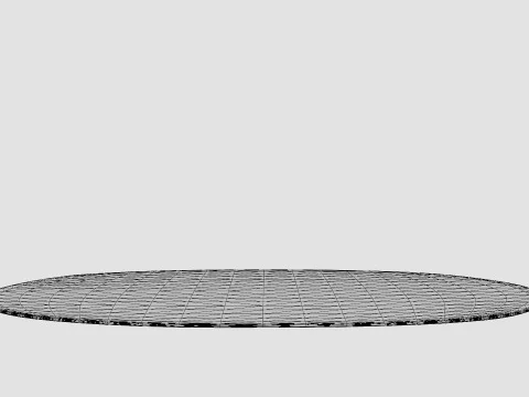 Oval Rug in Jute Beige 3D Model
