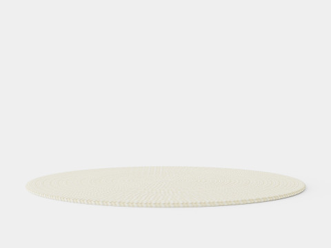 Small round rug in woven jute quality 3D Model
