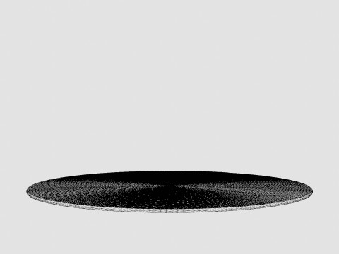 Small round rug in woven jute quality 3D Model