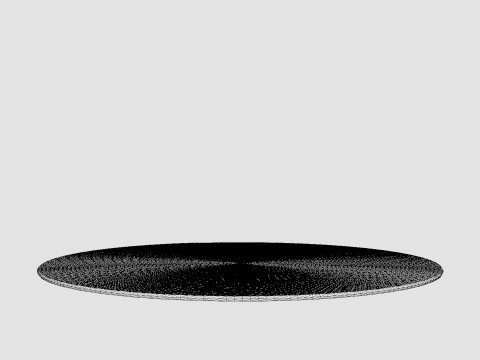 Small round rug in woven jute quality 3D Model