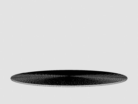 Small round rug in woven jute quality 3D Model