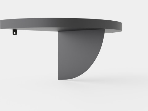 Metal wall shelf Black Modelo 3D