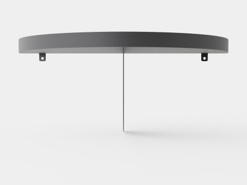 Metal wall shelf Black 3D Model