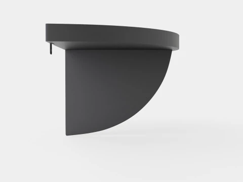 Rak dinding logam Hitam Model 3D