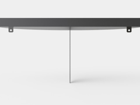 Metal wall shelf Black 3D Model