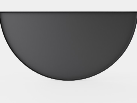 Metal wall shelf Black 3D Model