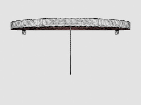 Metal wall shelf Black 3D Model