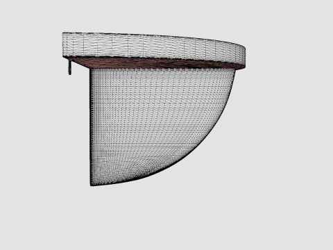 Metal wall shelf Black 3D Model