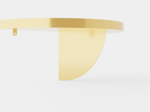 Metal Wall Shelf Gold Modelo 3D