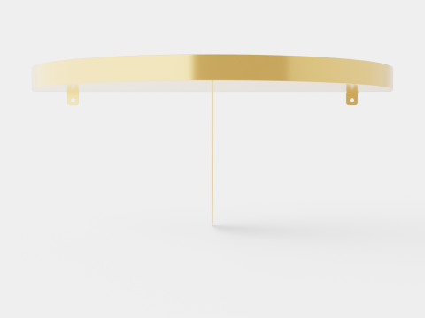 Metal Wall Shelf Gold 3D Модель