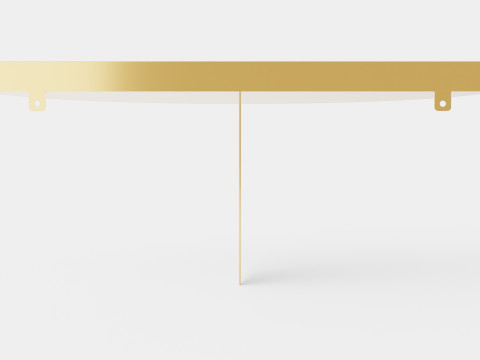 Metal Wall Shelf Gold 3D Модель