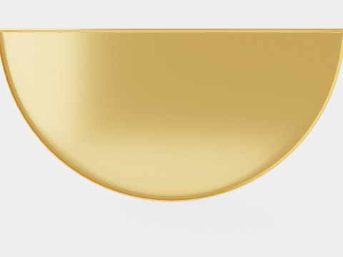 Metal Wall Shelf Gold 3D Модель