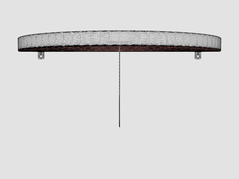 Metal Wall Shelf Gold 3D Модель