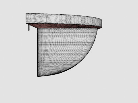 Metal Wall Shelf Gold 3D Модель