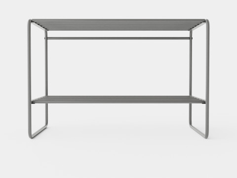 Shoe rack in lacquered metal 3D Model