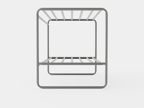 Shoe rack in lacquered metal 3D Model