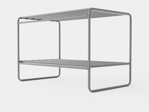 Shoe rack in lacquered metal 3D Model