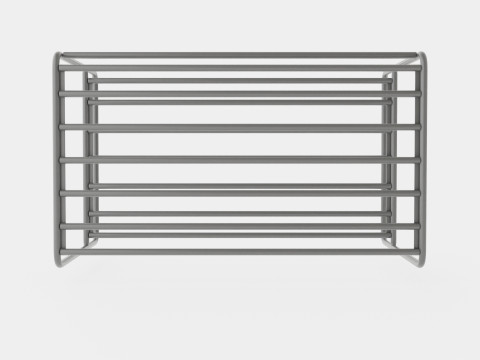 Shoe rack in lacquered metal 3D Model