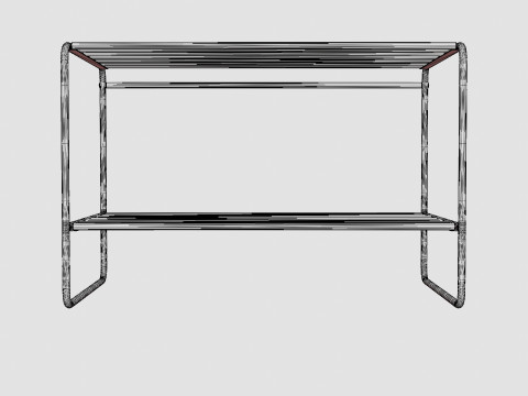 Shoe rack in lacquered metal 3D Model