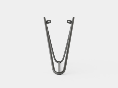 Metal Clothes Hanger Brown Black 3D Model
