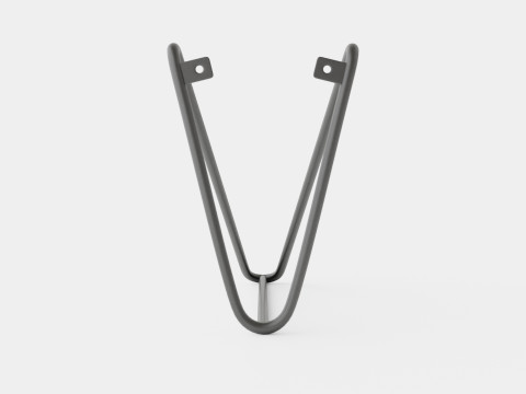 Metal Clothes Hanger Brown Black 3D Model