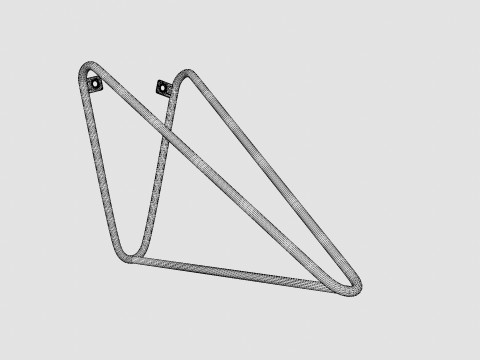 Metal Clothes Hanger Brown Black 3D Model