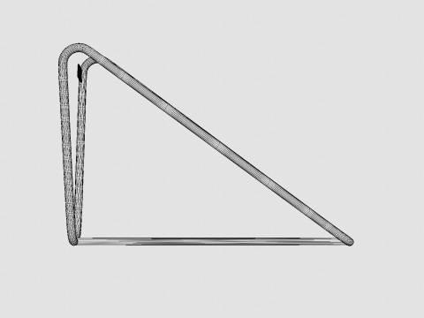 Metal Clothes Hanger Brown Black 3D Model