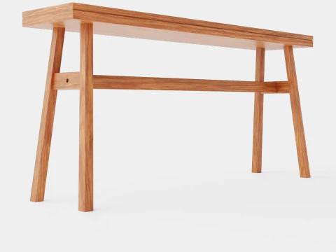 Holzbank Braun 3D Modell