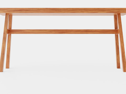 Wooden Bench Brown Modèle 3D